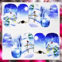 Snowy Village Water Decals Design 11