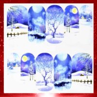 Christmas Winter Scene Water Decals Design 2