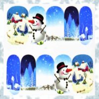 Christmas Snowman Water Decals Design 4