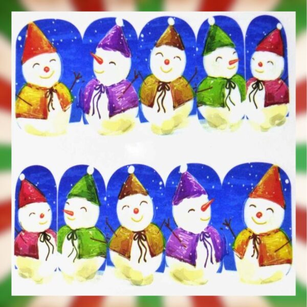 Christmas Cute Snowman Water Decals Design 5