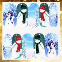 Christmas Winter Snowman Water Decals Design 7