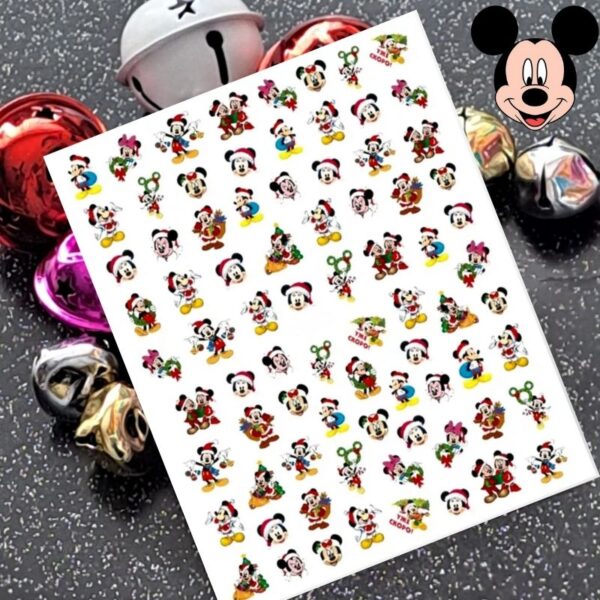 Disney Christmas Mickey Mouse Nail Art Stickers Design 770