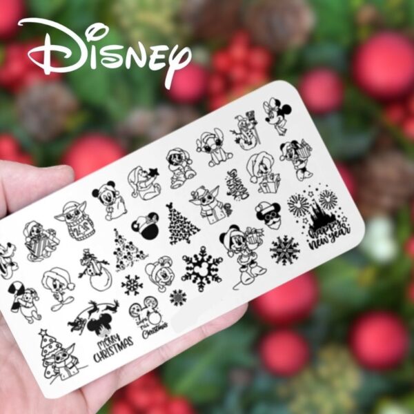 Disney Christmas Stamping Plate Mickey Mouse Stitch Winnie The Pooh Goofy Tweety Pie Design 178