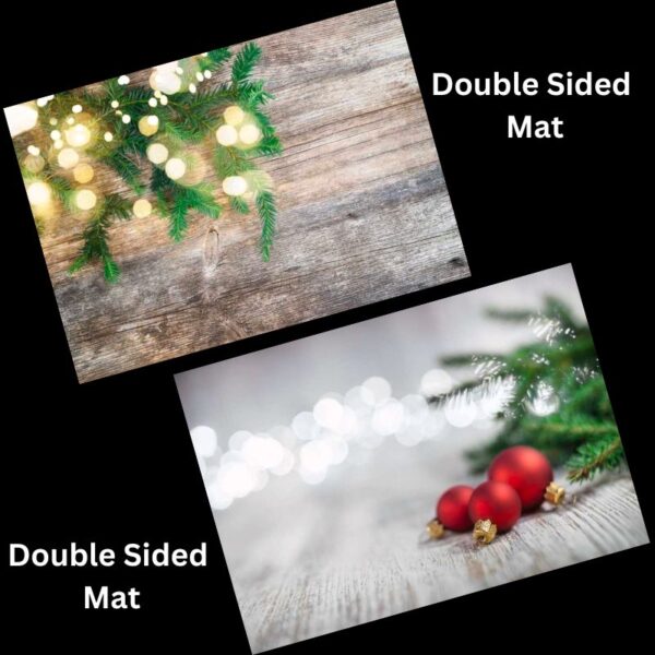 Double Sided Christmas Rustic Wood Boards Mat Design 3