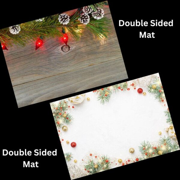 Double Sided Christmas Rustic Wood Boards Mat Design 5