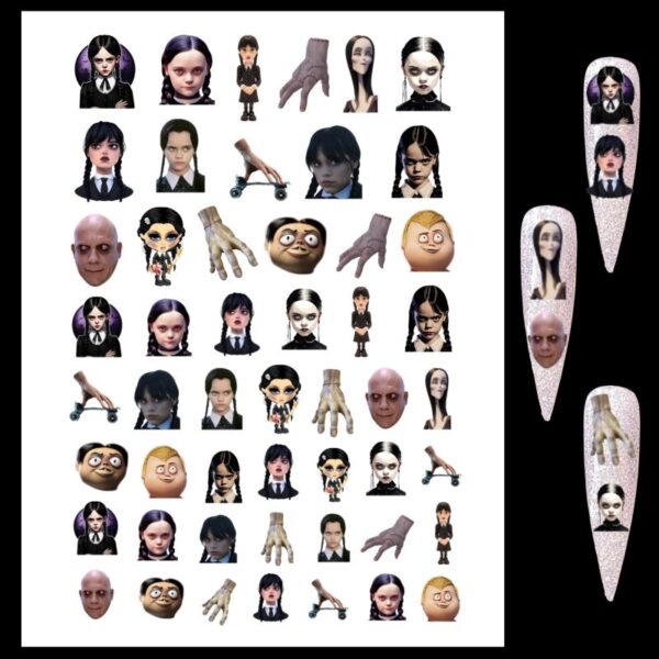 Halloween Wednesday Addams Family Water Decals