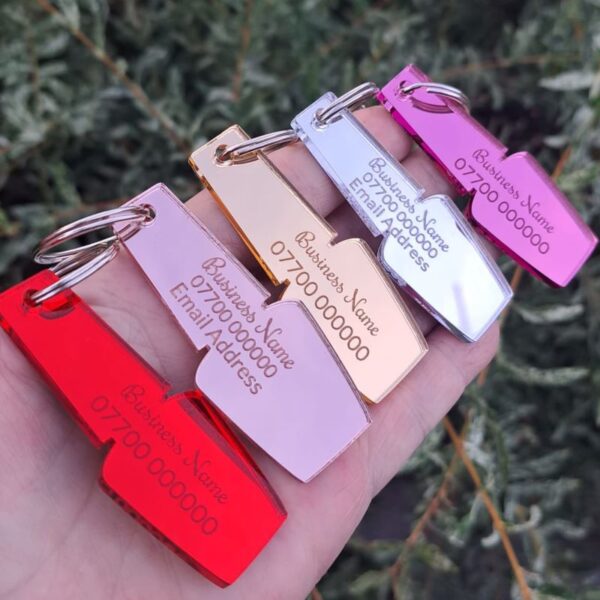 Personalised Acrylic Mirror Keyrings