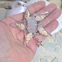 Sea Glass Christmas Bauble Decoration Shell Xmas Decoration Beach Theme Christmas Decoration Coastal Sea Glass Gifts - Design 3