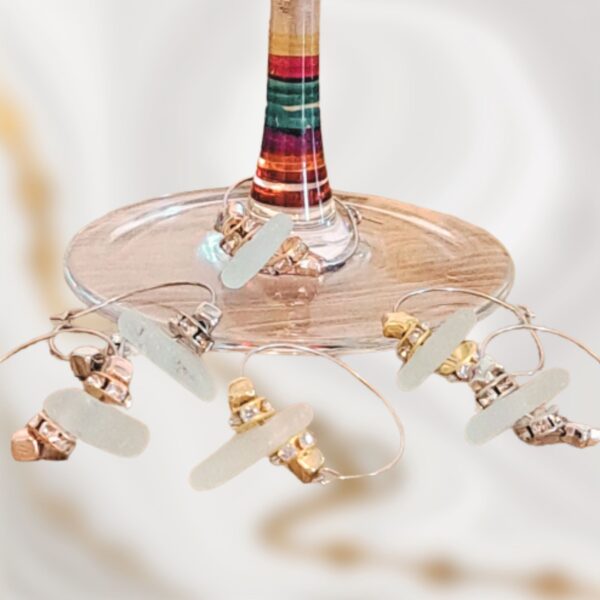 Sea Glass Wine Glass Charms Set Of 6 - Image 5