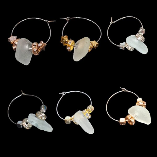 Sea Glass Wine Glass Charms