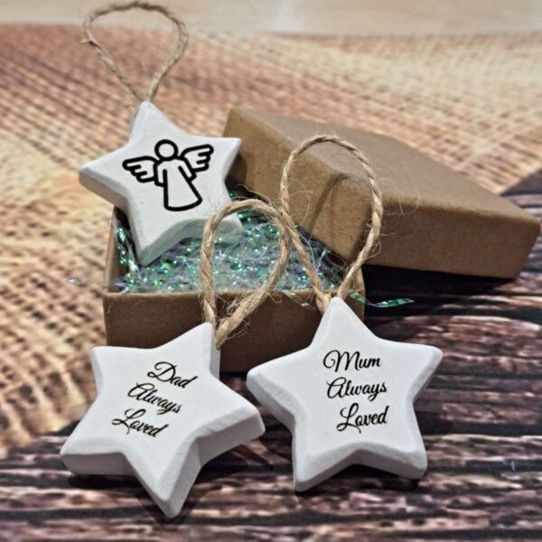 Wooden Family Memorial Pocket Hug Star