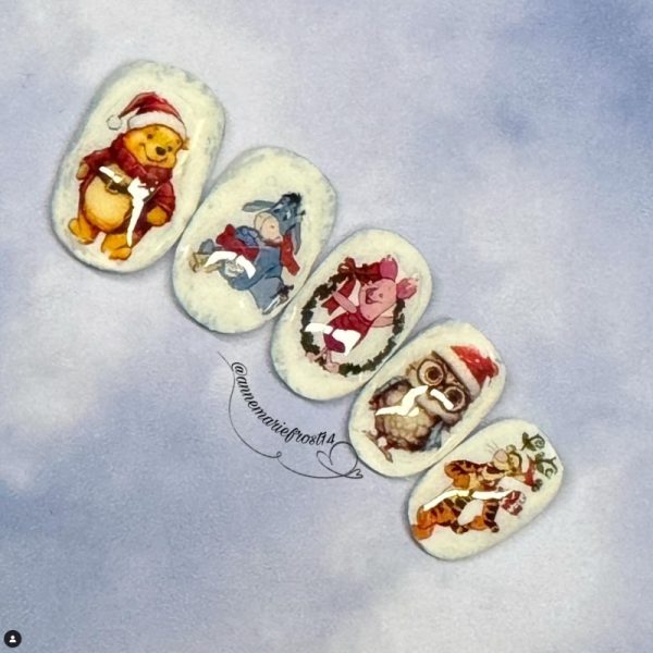 Disney Winnie The Pooh Water Decals Christmas Nail Art Water Decals - Image 2