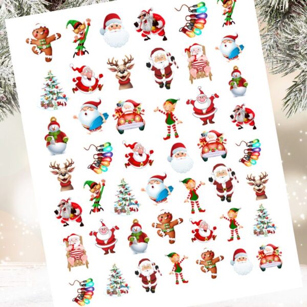Santa Claus Christmas Water Decals