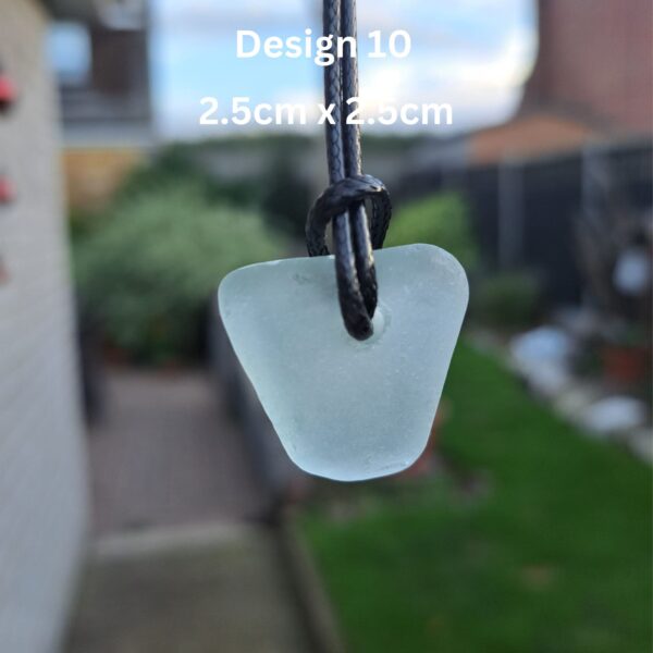 Design 10 Unisex Sea Glass Cord Pendant 2.5cm x 2.5cm