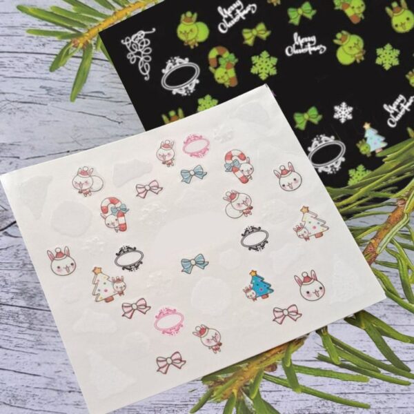 Glow In The Dark Christmas Water Decal Design 051
