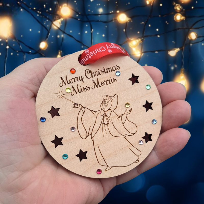 Fairy Godmother Xmas Baubles Personalised Christmas Baubles - Image 2