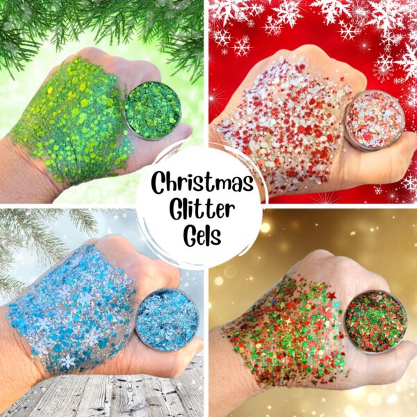 Elf Christmas Face And Body Glitter Gel, Face Glitter Gel, Body Glitter Gel, Kids Face Painting Glitter Gel Gay Pride Glitter Festival Glitter - Image 2