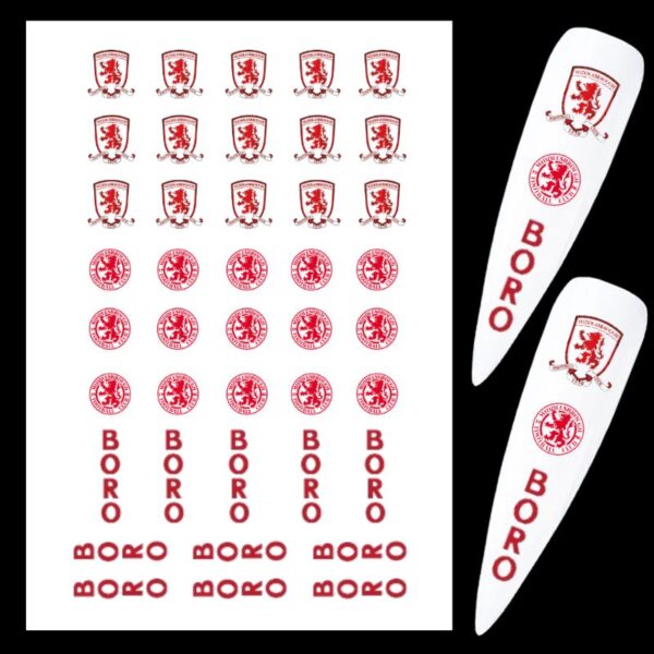 Middlesborough football club Water Decals