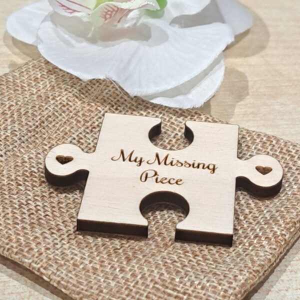 Personalised My Missing Piece Puzzle Piece, Anniversary Wedding Present, Valentine Love Gift, Unisex For Him Or For Her Keepsake Gift - Image 6