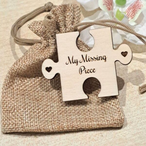 Personalised My Missing Piece Puzzle Piece, Anniversary Wedding Present, Valentine Love Gift, Unisex For Him Or For Her Keepsake Gift - Image 5