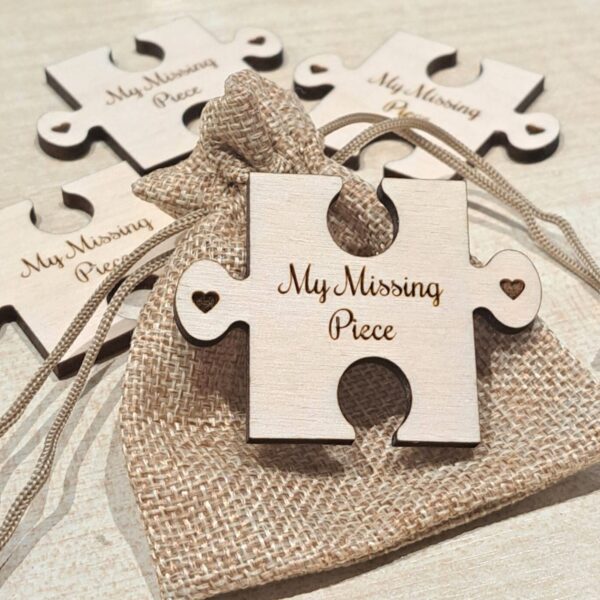Personalised My Missing Piece Puzzle Piece, Anniversary Wedding Present, Valentine Love Gift, Unisex For Him Or For Her Keepsake Gift - Image 2