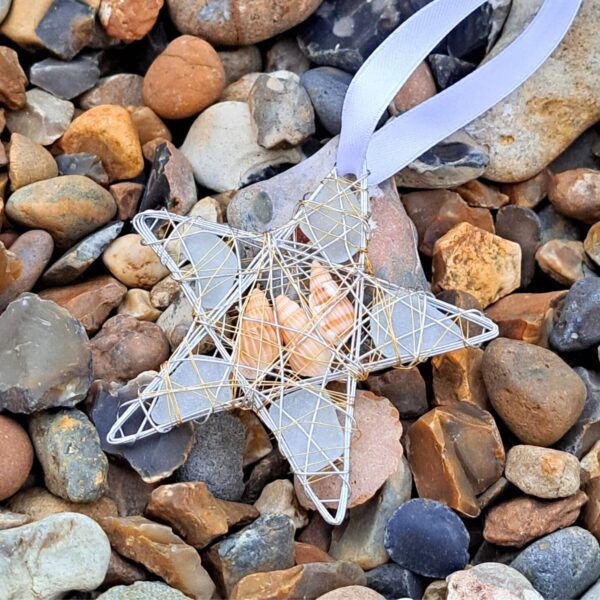 Sea Glass Christmas Bauble Decoration Xmas Beach Themed Decorations Festive Gifts - Image 2