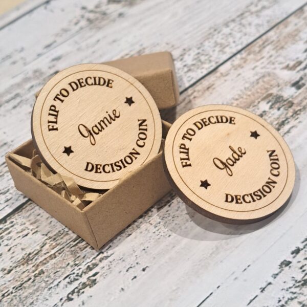 Couples Decision Coin, Flip to decide, Gift for Her, Gift for Him, Couples Gift, Birthday Gift, Stocking Filler, Christmas Gift, Xmas Gift - Image 2