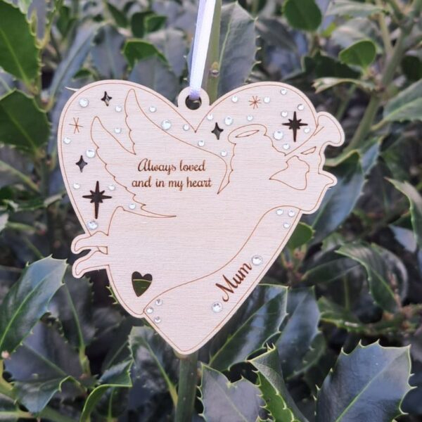 Personalised Memorial Christmas Tree Decoration, Angel Memorial Baubles, Lost Loved One Baubles, Family Remembrance Xmas Baubles, Gift Ideas - Image 3