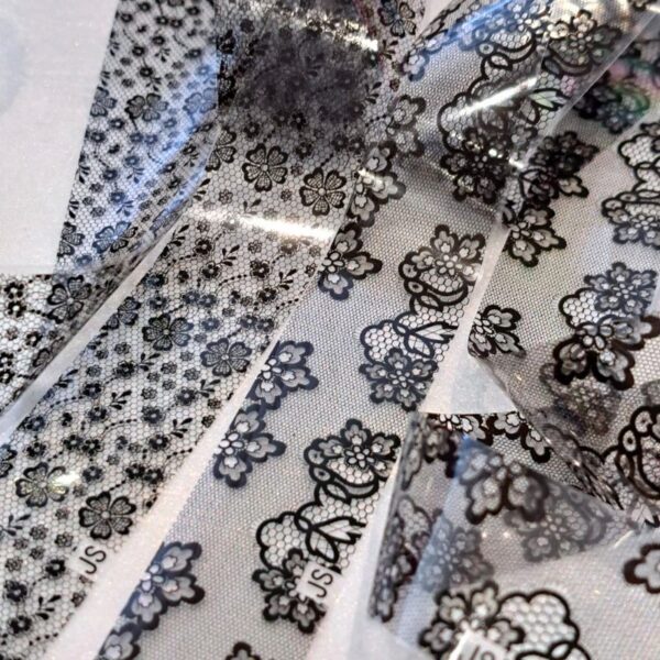 Black Lace Pattern Transfer Foil Set B
