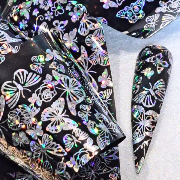 Holographic Butterfly And Flower Transfer Foil