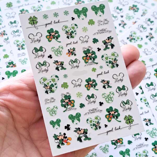 Disney Mickey Mouse And Minnie Mouse St Patrick's Day Design 139