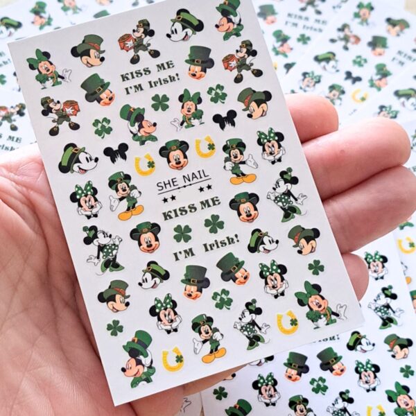 Disney Mickey Mouse And Minnie Mouse St Patrick's Day Design 218