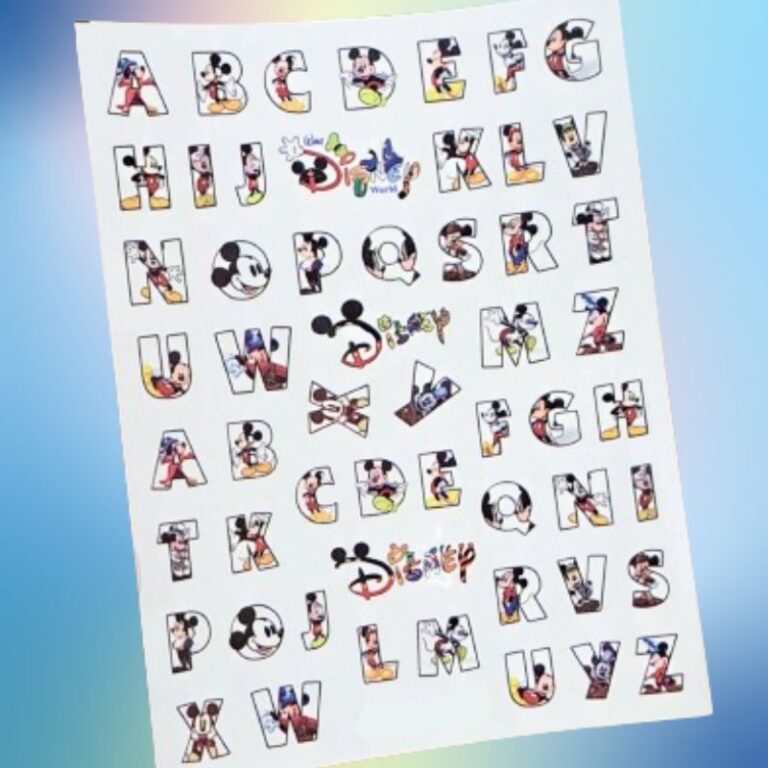 Disney Mickey Mouse Nail Art Water Decals Mickey Mouse Alphabet Water ...