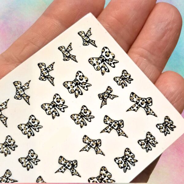 Glitter Bows Nail Art Stickers Design 877 - Image 2