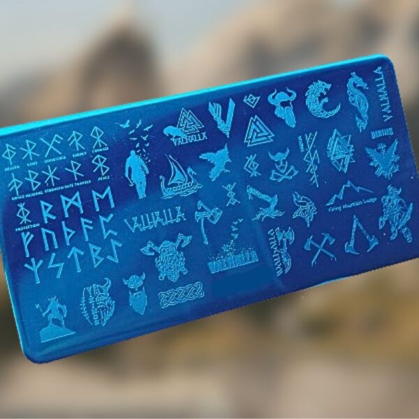 Valhalla Norse Mythology Nail Art Stamping Plate Design 183