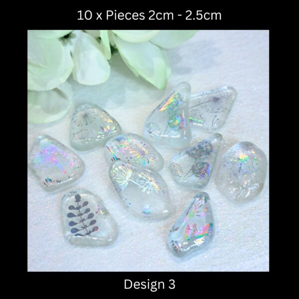 10 x Patterned Sea Glass Design 3