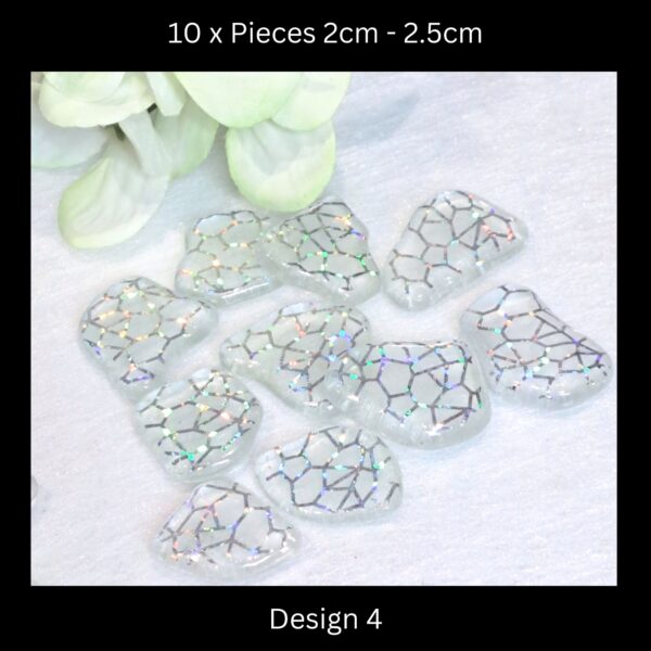 10 x Patterned Sea Glass Design 4