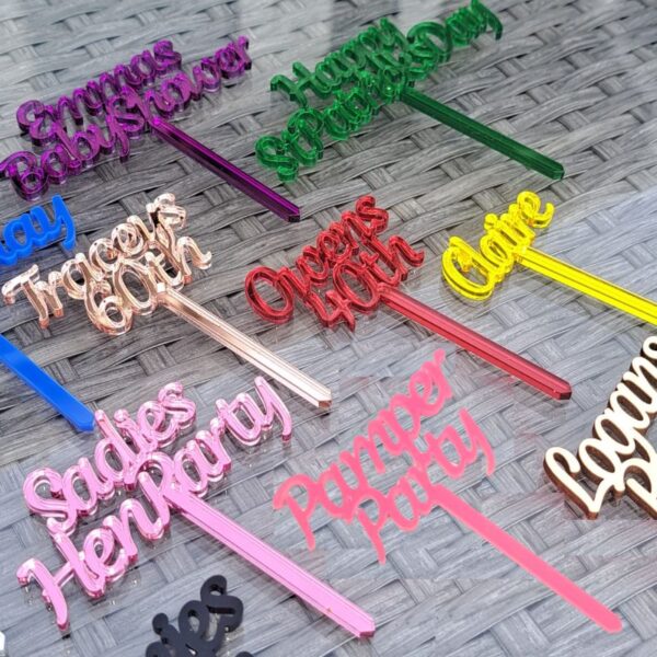 Personalised Cup Cake Toppers