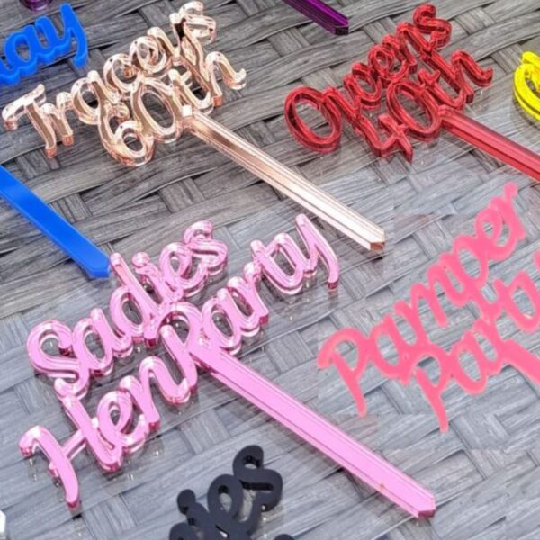 Personalised Cupcake Toppers, Personalised Cake Picks, Customised Baking Toppers, Named Party Cake Decorations - Image 3