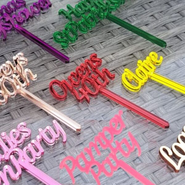 Personalised Cupcake Toppers, Personalised Cake Picks, Customised Baking Toppers, Named Party Cake Decorations - Image 2
