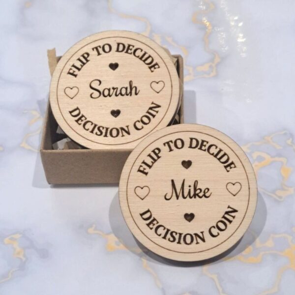 Couples Decision Coin, Flip to decide, Gift for Her, Gift for Him, Couples Gift, Birthday Gift, Stocking Filler, Christmas Gift, Valentines Gift - Image 3