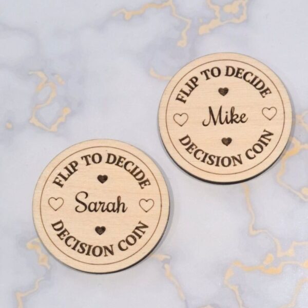 Couples Decision Coin, Flip to decide, Gift for Her, Gift for Him, Couples Gift, Birthday Gift, Stocking Filler, Christmas Gift, Valentines Gift - Image 2