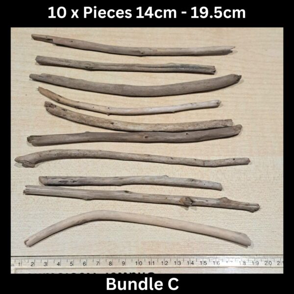 Driftwood 10 x Pieces 14cm - 19.5cm Bundle C