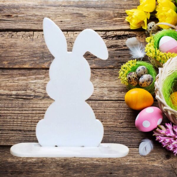 Easter Bunny Acrylic Blanks With Stand, Easter Bunny Sublimation Craft Blanks - Image 3