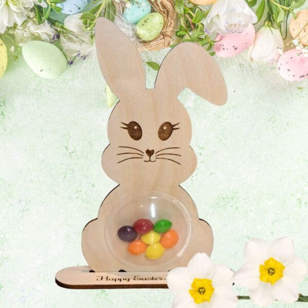 Personalised Easter Bunny Decoration Easter Gift Holder With Money Holder Shaker Dome - Image 9