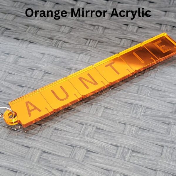 Personalised Scrabble Keyrings Mirror Acrylic Scrabble Tile Keychains - Image 10