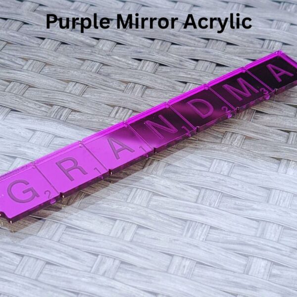 Personalised Scrabble Keyrings Mirror Acrylic Scrabble Tile Keychains - Image 7