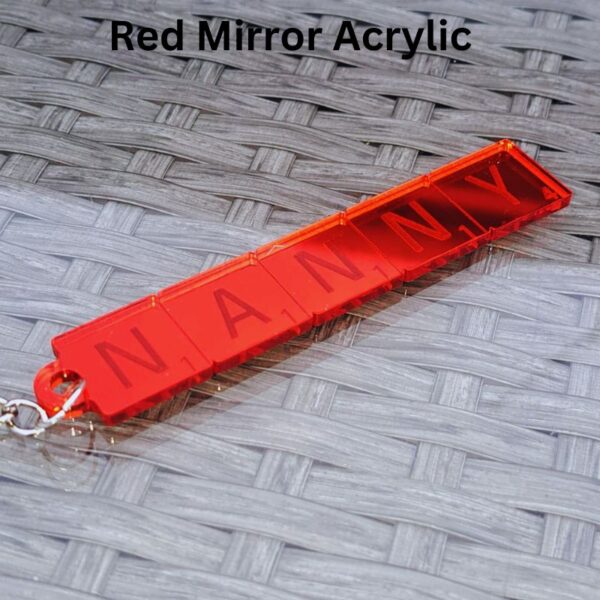 Personalised Scrabble Keyrings Mirror Acrylic Scrabble Tile Keychains - Image 5