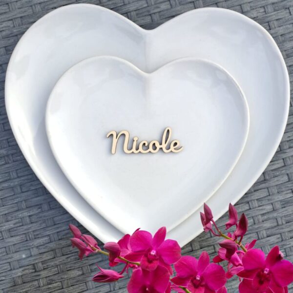 Acrylic Personalised Names, Wedding Place Names, Mirror Acrylic Cake Topper Names, Script Name Plaques - Image 9