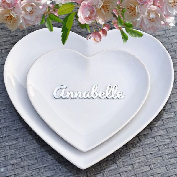 Acrylic Personalised Names, Wedding Place Names, Mirror Acrylic Cake Topper Names, Script Name Plaques - Image 11